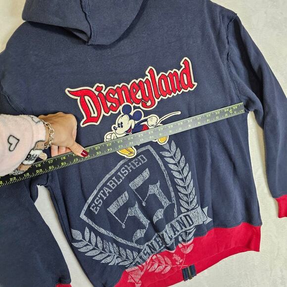 Vintage Disney 55 Sm Mickey Mouse Fully embroidered Full Zip Sweatshirt Hoodie - Picture 4 of 16